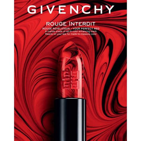 givenchy rouge interdit marbled lipstick n25 rouge revelateur limited edition